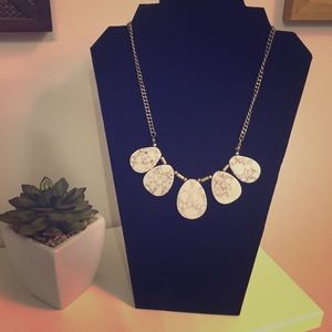 Burgundy and ivory necklace